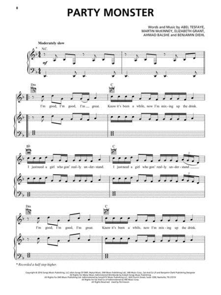 The Weeknd - Starboy By The Weeknd - Softcover Sheet Music For Piano ...