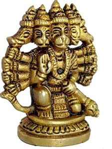 Buy Zunaldo Panchmukhi Hanuman Idol for Pooja Mandir | Sitting 5-Faced ...