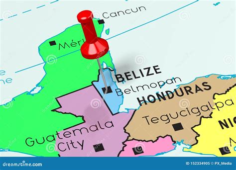 Political Map Of Belize Cartoon Vector | CartoonDealer.com #110769409