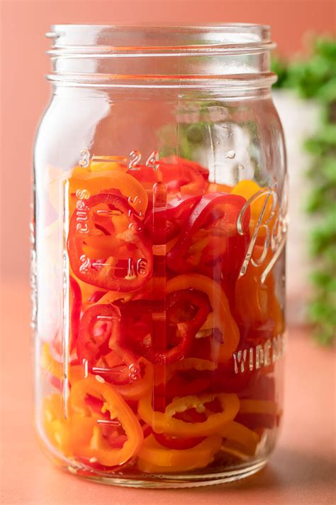 Pickled Sweet Mini Peppers - Peas and Crayons