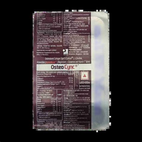 OSTEOCYNC TABLET 10'S Price, Uses, Side Effects & Substitutes | Medkart