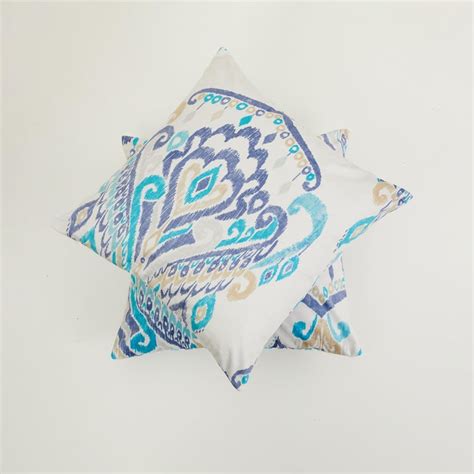 Buy Lavish Ikat Printed Cushion Covers - Set of 2 - 40 x 40 cm from ...