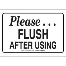 Please Flush After Using Sign | Brady | BradyIndia.co.in