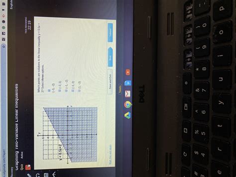 which point are solutions to the linear inequality y