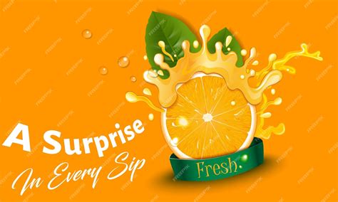 Premium Vector | Vector Orange juice splash design for label and packaging