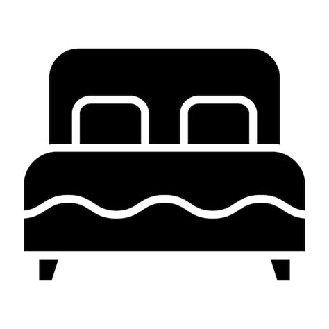 Double bed vector icon design illustration | Premium Vector