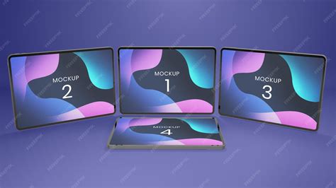 Horizontal screen tablet pro mockups | Premium PSD