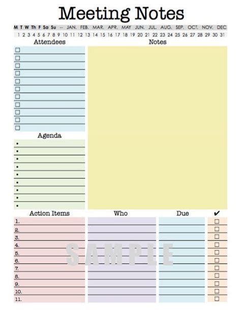 Meeting Notes Recap Template 的图像结果