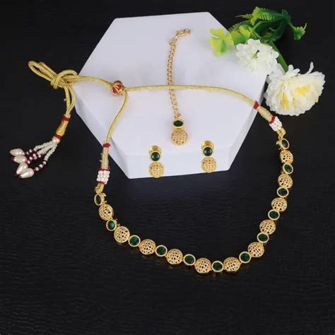 Saloni Fashion Jewellery Traditional Round Shape Filigree Work Gold ...