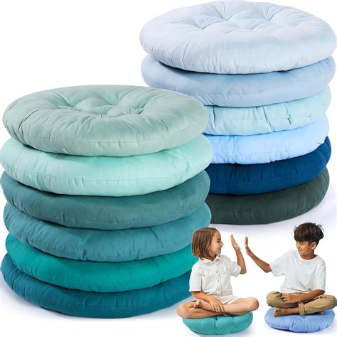 Amazon.com: Fumete 12 Pcs Floor Pillows Cushions Seating 16 x 16 Inches ...
