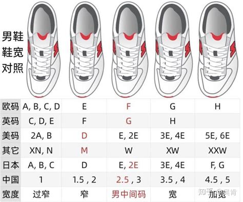 快速简易又标准鞋码对照表 - 知乎