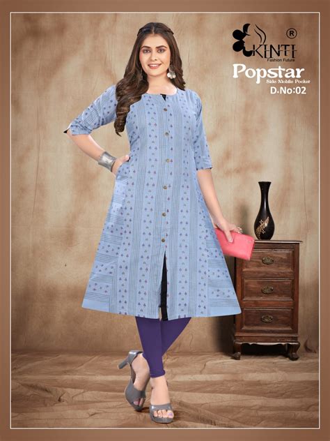 Kinti Popstar Vol-3 Wholesale Handloom Weaving Strips Side Pocket ...