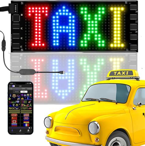 Amazon.com: GCCSJ LED Sign, 7"x3" Flexible LED Car Sign Matrix Panel ...