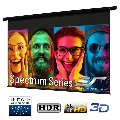 Elite Screens Spectrum Electric Motorized Projector Screen with Multi ...
