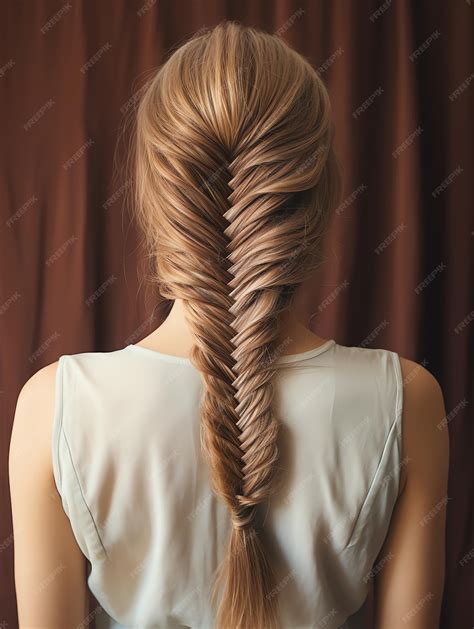 Premium Photo | Beautiful Fishbone braid hair style