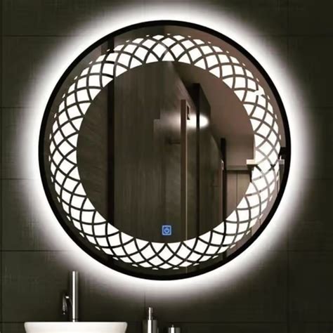Spirograph Pattern LED Round Mirror for Bathroom/Wash Basin | Mirorma