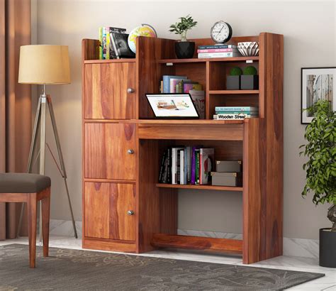 Wooden Study Table with Computer 的图像结果