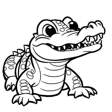 Coloring Page Crocodile
