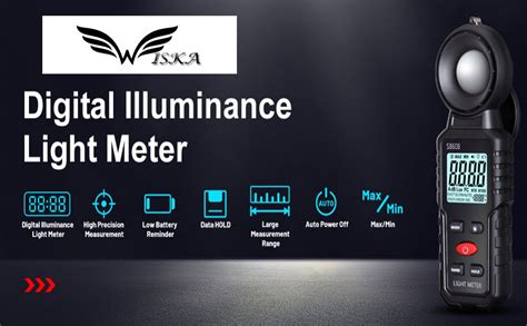 Mcbazel Digital Illuminance Meter, 200,000 Lux Meter, LCD Display ...