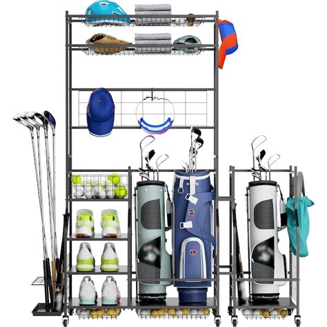 LOVMOR Golf Club Bag Storage Rack for Garage in the Sports Equipment ...