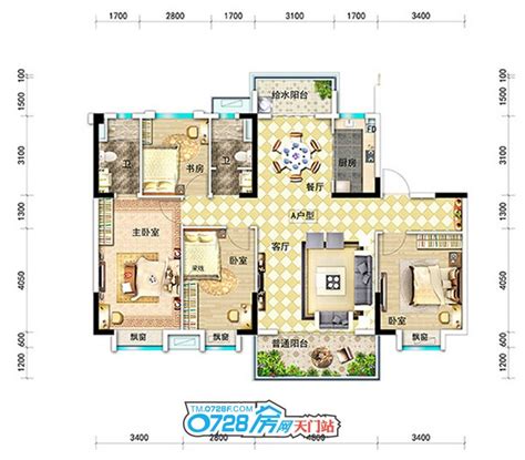 福建省三明市梅列区 碧桂园4室2厅2卫 140m²-v2户型图 - 小区户型图 -躺平设计家