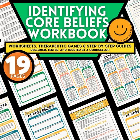 Negative Core Beliefs Worksheets for Therapists Cognitive Behavioral ...