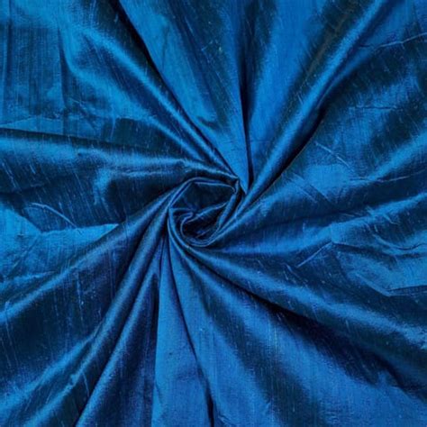 Blue Colour 70 Gm Two Tone Raw Silk Fabric