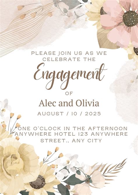 Free printable engagement party invitation templates | Canva
