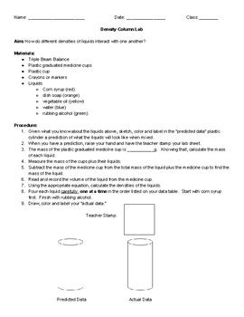 Density Column Worksheet 的图像结果