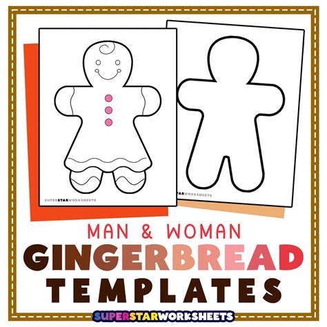 Gingerbread Girl Template Printable Gingerbread Man Coloring Pages: 29