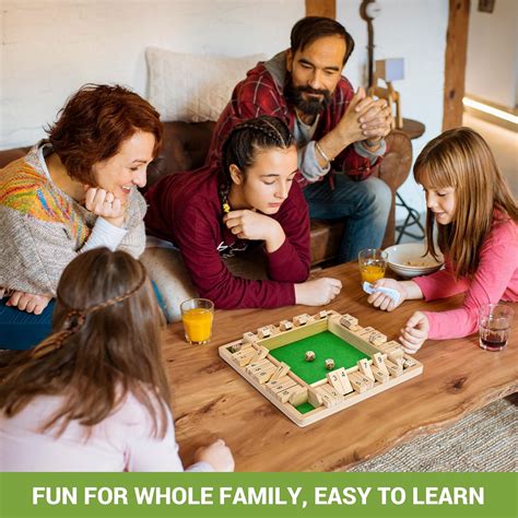 FUNNY FAMILY GAMES-Shut The Box Board Game