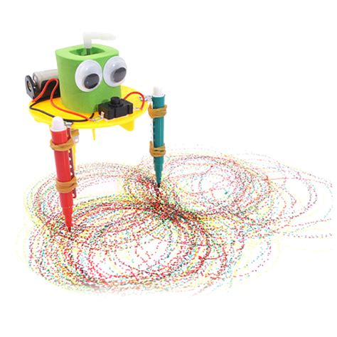Buy SANWOOD DIY Cute Doodle Drawing Robot Science Experiment School ...
