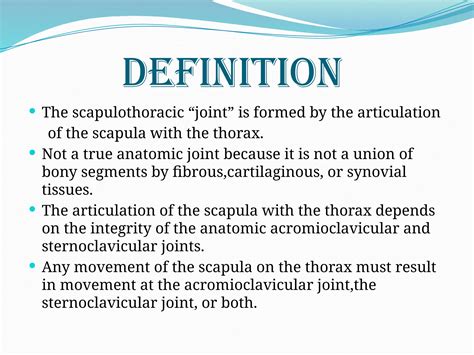 SCAPULOTHORACIC JOINT.pptx powerpoint presentation | PPTX