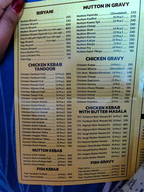 Menu at Danish Restaurant - Kolkata, Kolkata