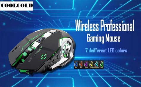 COOLCOLD Wireless Gaming Mouse Rechargeable RGB