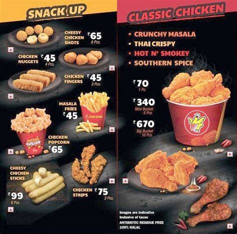 Menu at Five Star Chicken Koli Hut MM Nagar, Maraimalai Nagar
