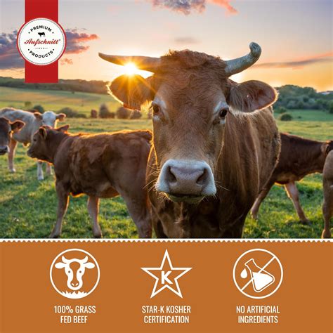 Aufschnitt Grass Fed Beef Jerky – Low Sodium, Certified Kosher – Halal ...