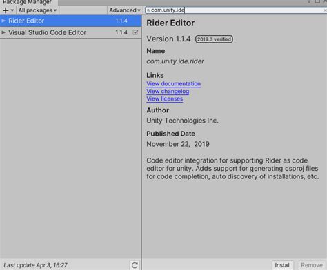 IntelliSense Unity 的图像结果