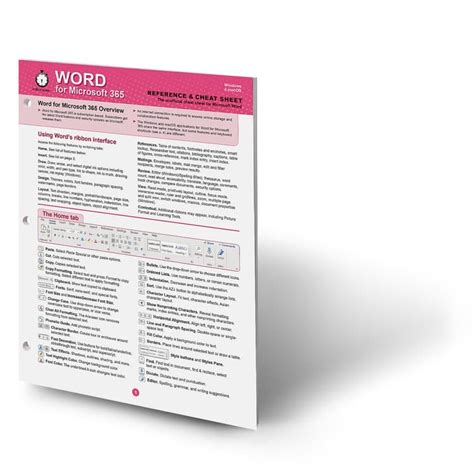 Word For Microsoft 365 Reference And Cheat Sheet The Unofficial ...