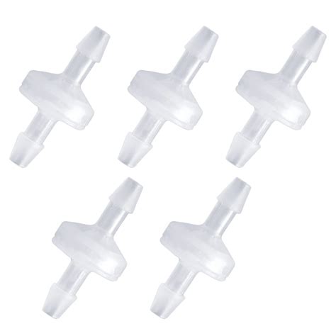 Buy Uenhoy 5 Pcs Check Valve Non Return Ozone Resistance PVDF Check ...