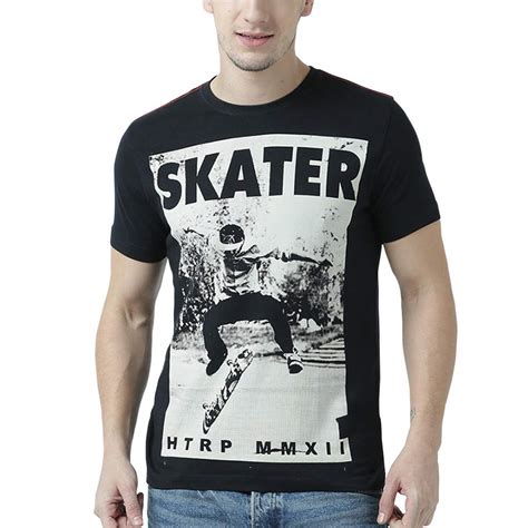 Buy HUETRAP Mens Flaunt Your Attitude Round Neck Black T Shirt at Amazon.in