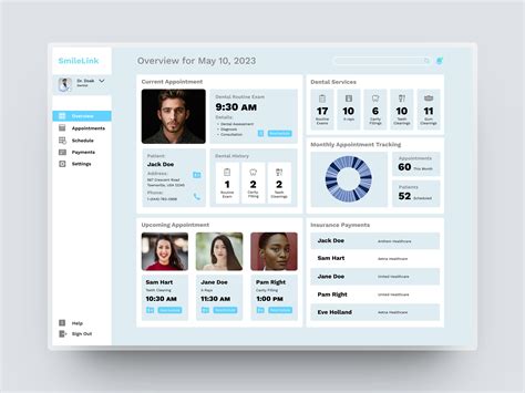 SmileLink Dental Patient Dashboard on Behance | Dental website, Interactive dashboard, Dental