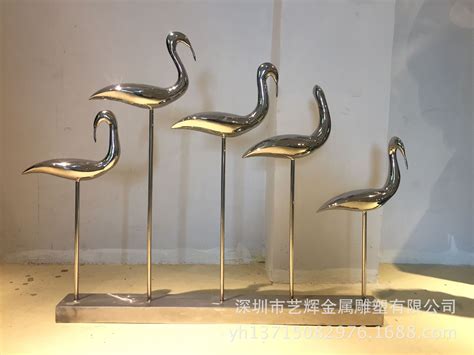 不锈钢动物仙鹤 - 卓景雕塑公司