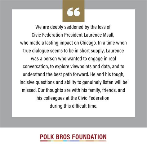 Polk Bros. Foundation on LinkedIn: We are deeply saddened by the loss ...