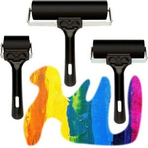 ANVIS 2, 4, 6 Inch Soft Rubber Brayer Roller for Ink Paint Block ...
