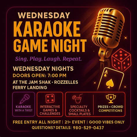 Wednesday Karaoke Game Night, 2821 Rozzelles Ferry Rd, Charlotte, 19 ...