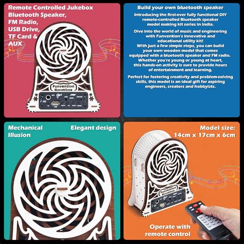 Funvention: Build Your Own Boombox DIY Bluetooth Speaker Model with FM ...