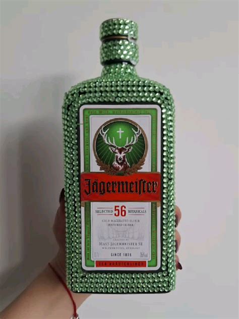 bedazzled jager in 2025 | Diy alcohol gifts, 18th birthday gifts for ...