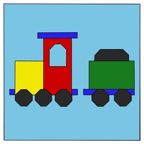 Train Quilt Pattern 的图像结果