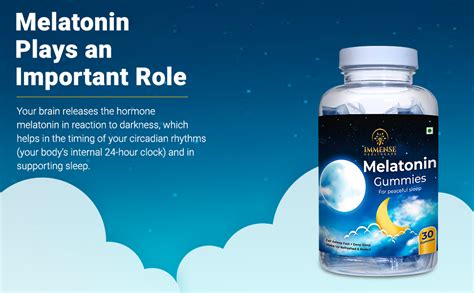 Immense Healthcare Melatonin 5 mg Sleep Gummies for Women & Men | 30 ...